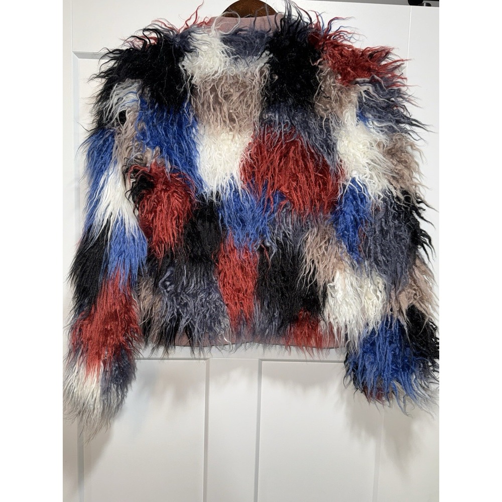 Multicolor Faux Fur Jacket - Picture 6 of 11